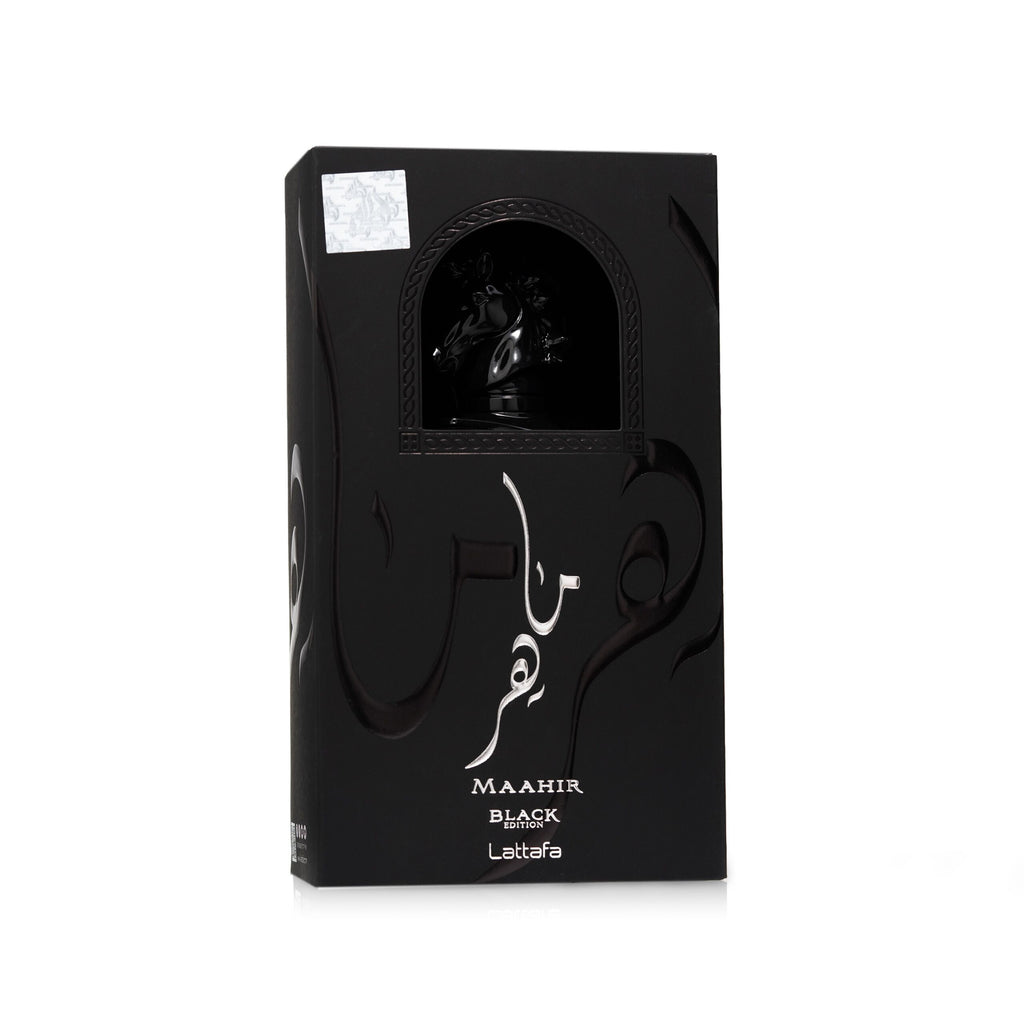 Lattafa Maahir Black Edition
Size:100 ML | Fragrance type:Unisex